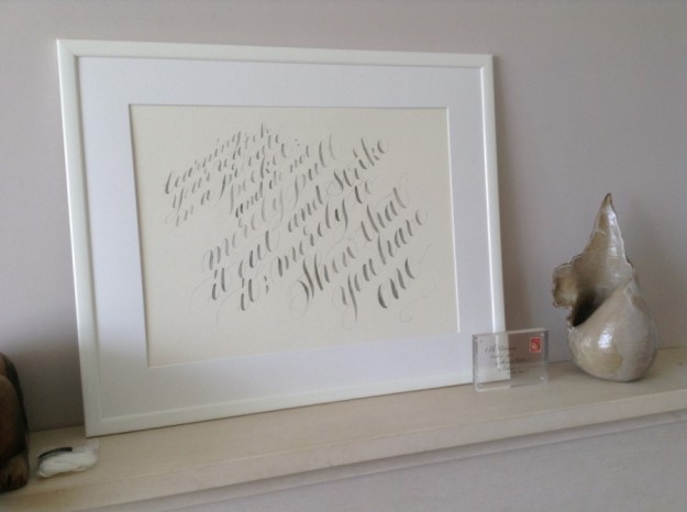 calligraphy-painting-on-mantelpiece